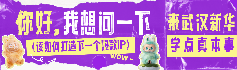 Labubu火遍全球，想要打造下個爆火IP嗎？來武漢新華學點真本事！